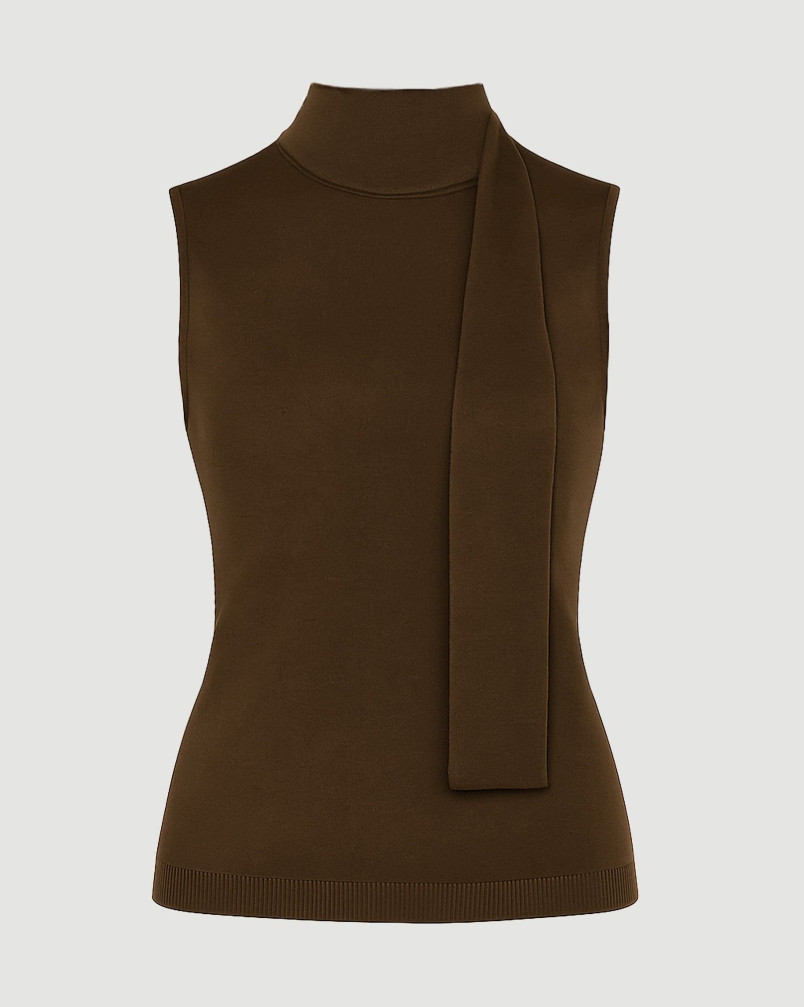 Demi Scarf-Neck Cotton-Silk Knit Top