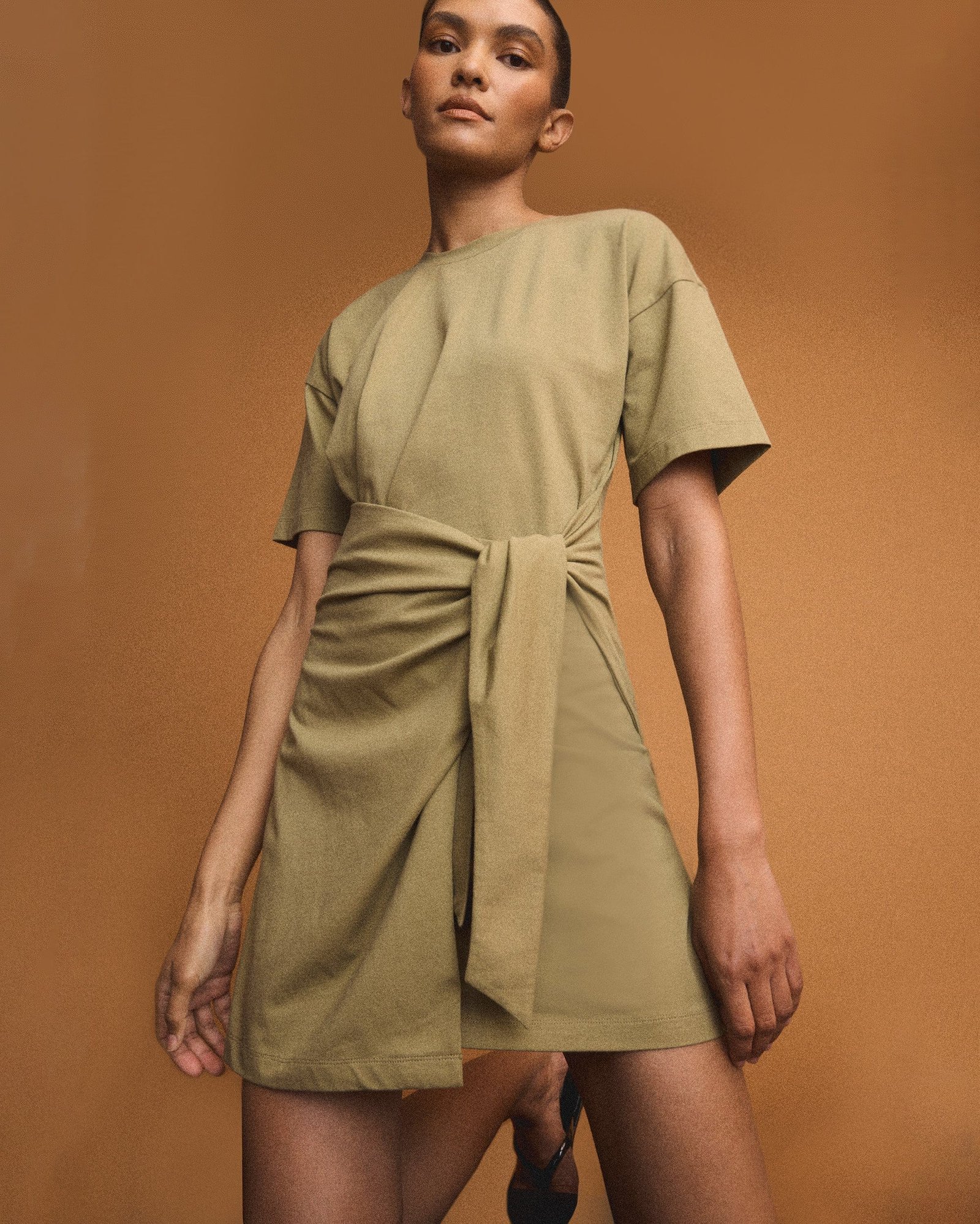 Fallon Organic Cotton T-Shirt Wrap Dress