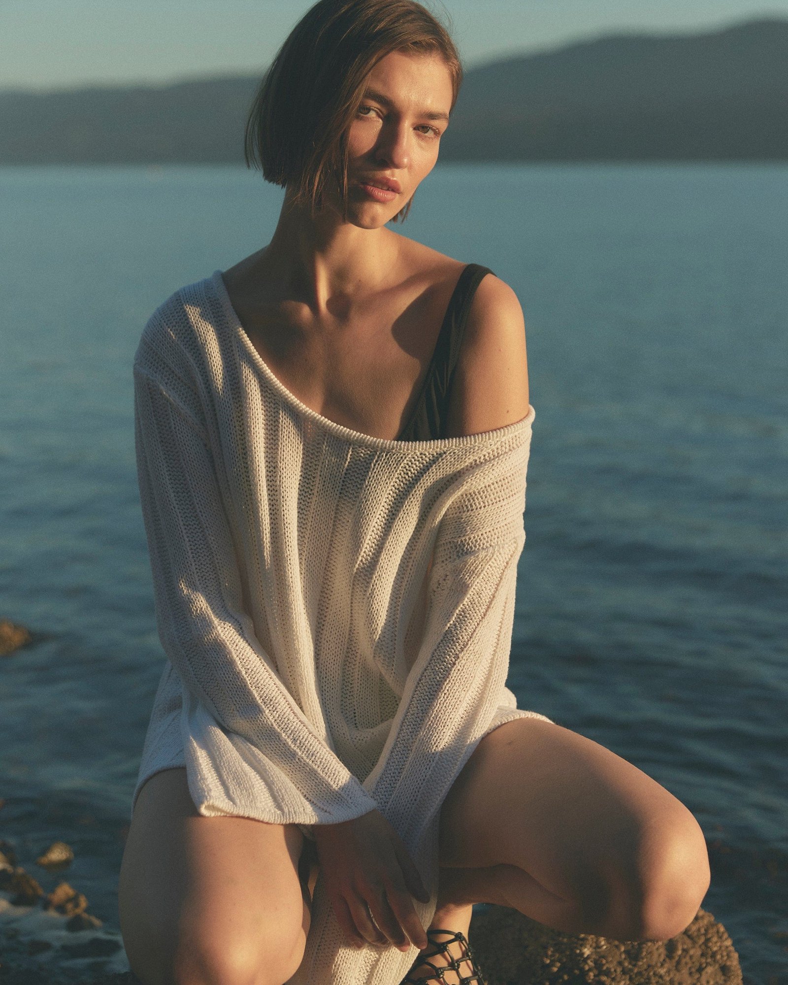 Leah Ribbed Scoop-Neck Sweater