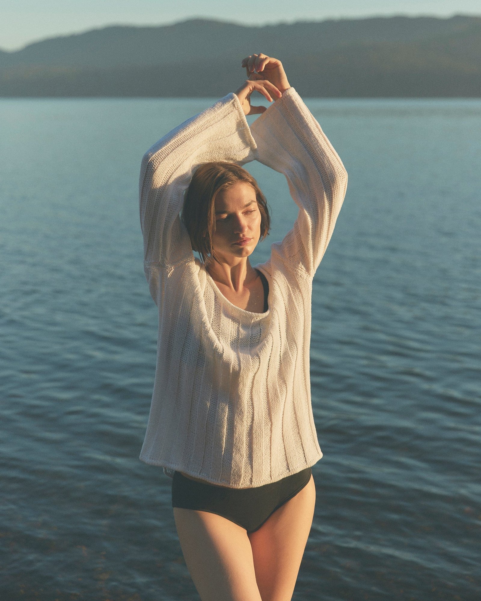 Leah Ribbed Scoop-Neck Sweater