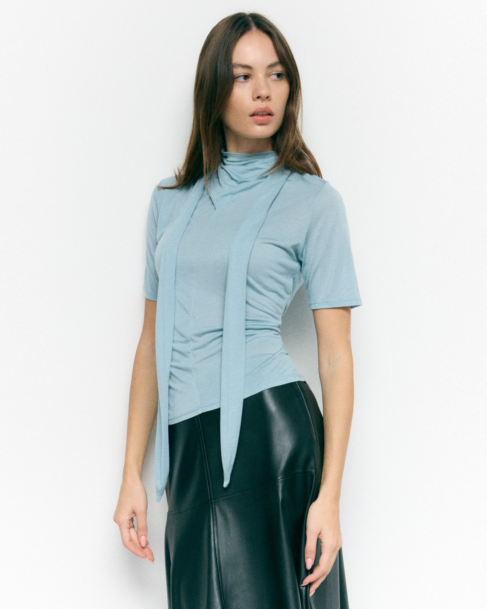 Harley A-Line Vegan Leather Skirt