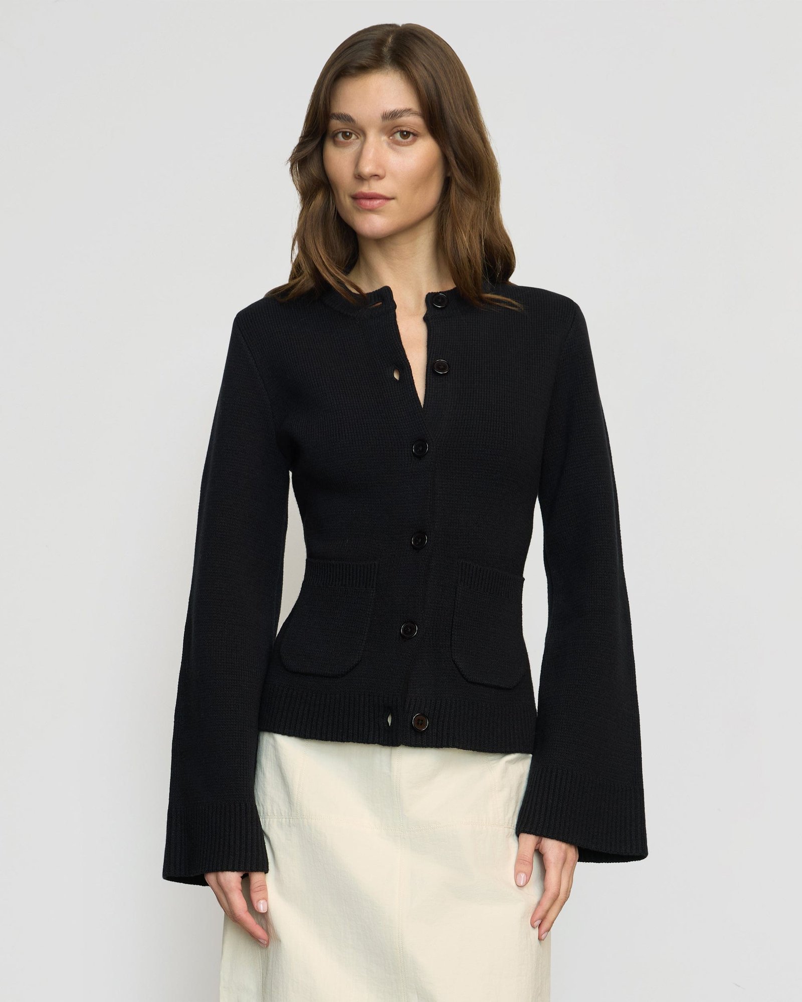 Eames Organic Cotton-Wool Button Cardigan
