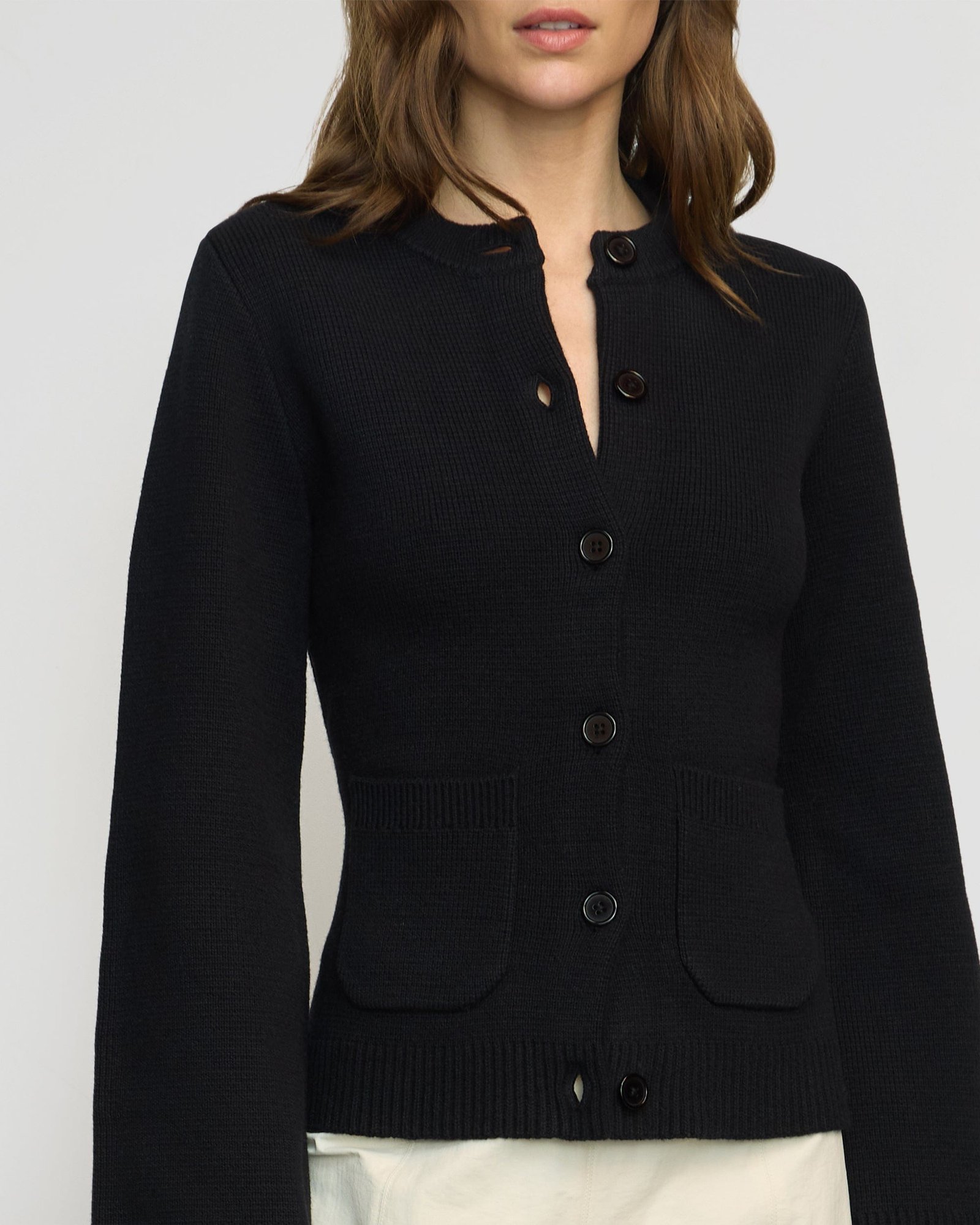 Eames Organic Cotton-Wool Button Cardigan