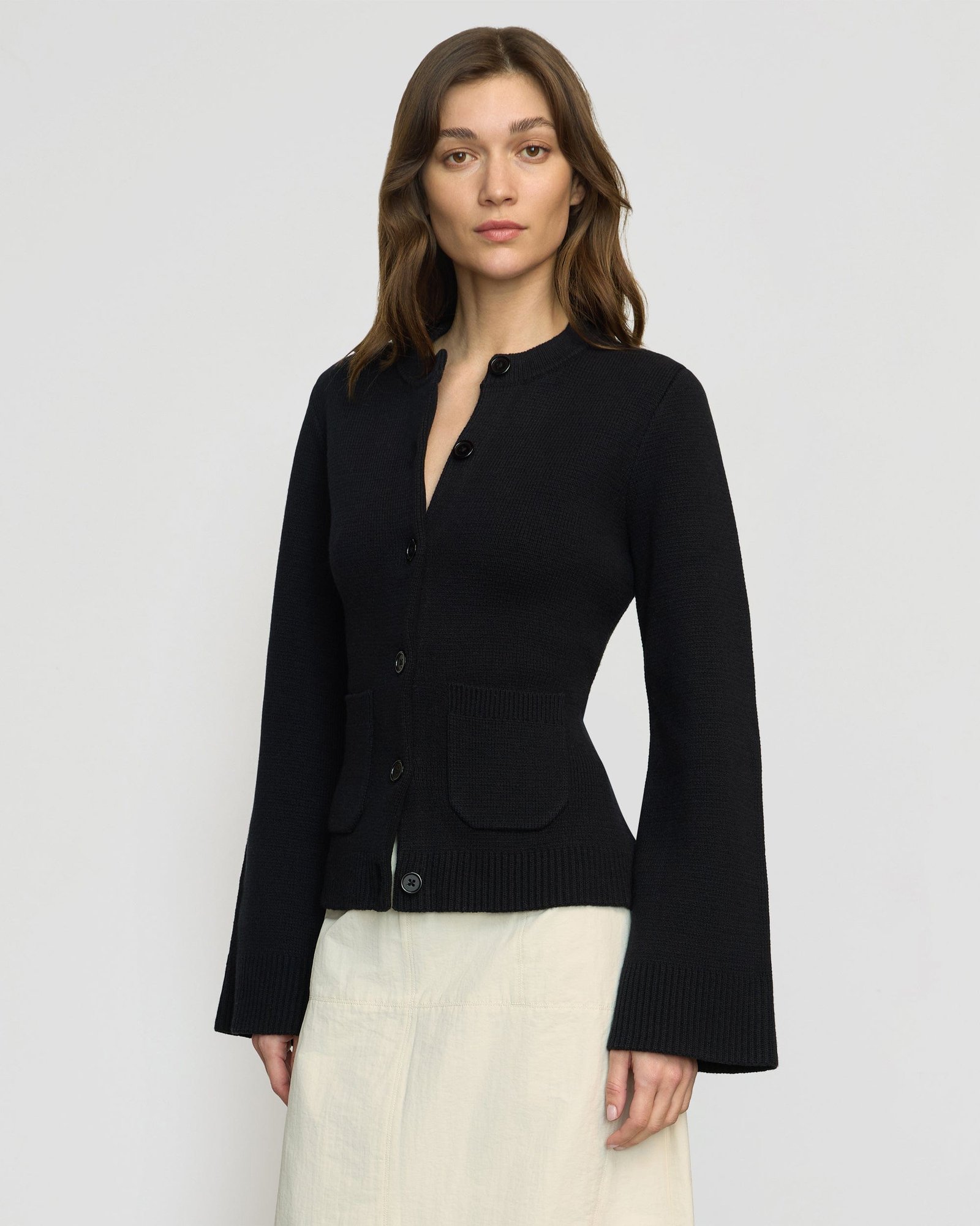 Eames Organic Cotton-Wool Button Cardigan