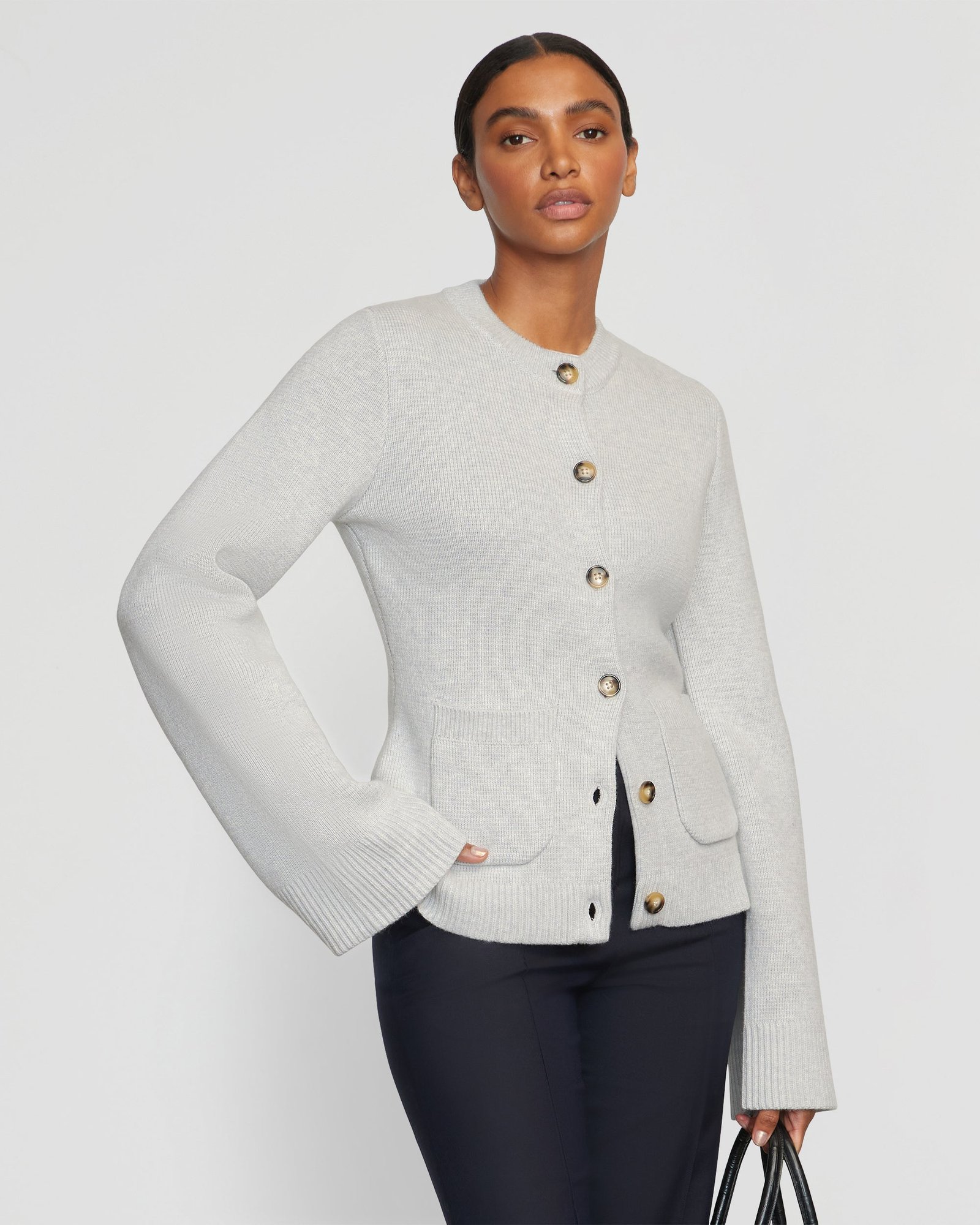 Eames Organic Cotton-Wool Button Cardigan