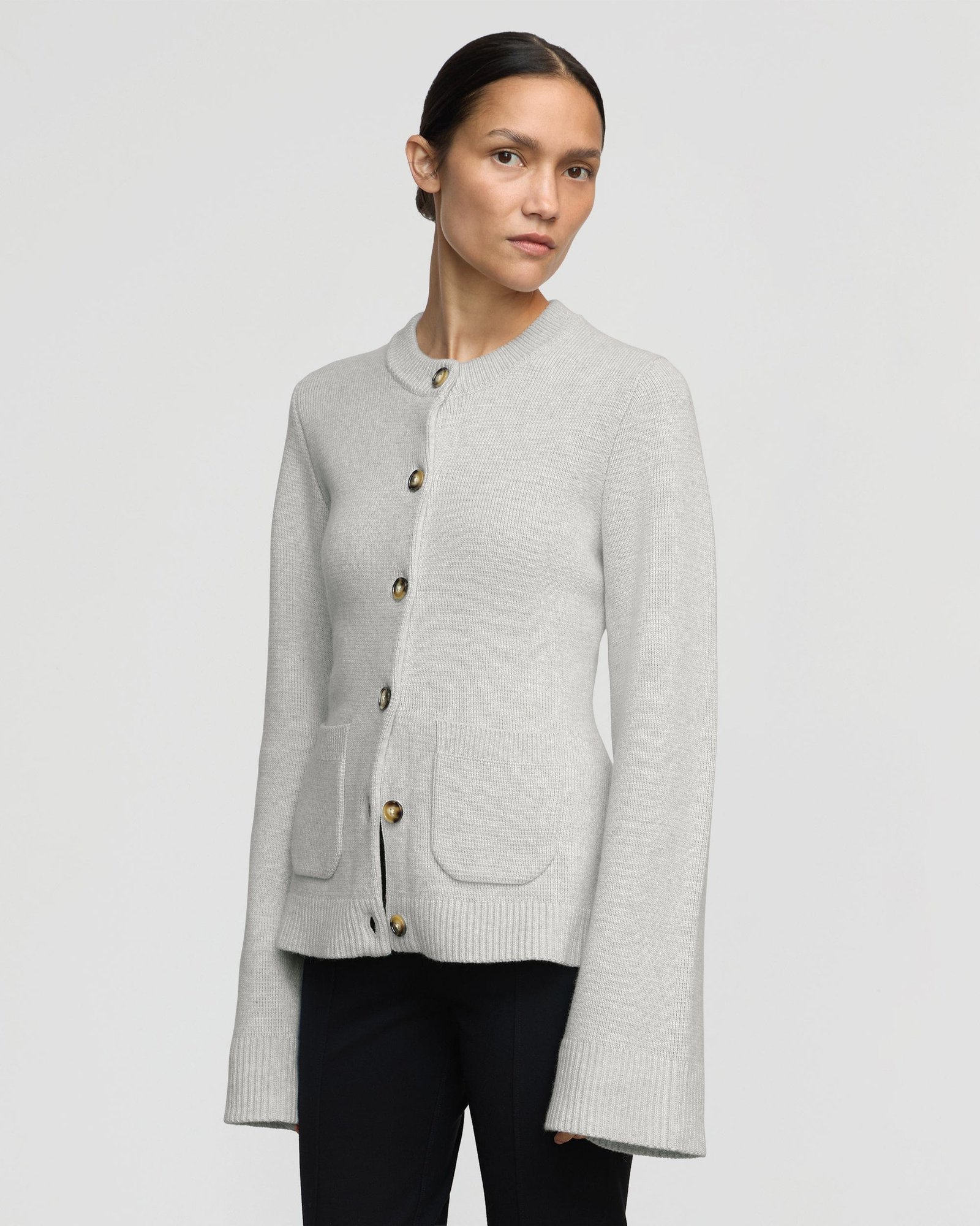 Eames Organic Cotton-Wool Button Cardigan