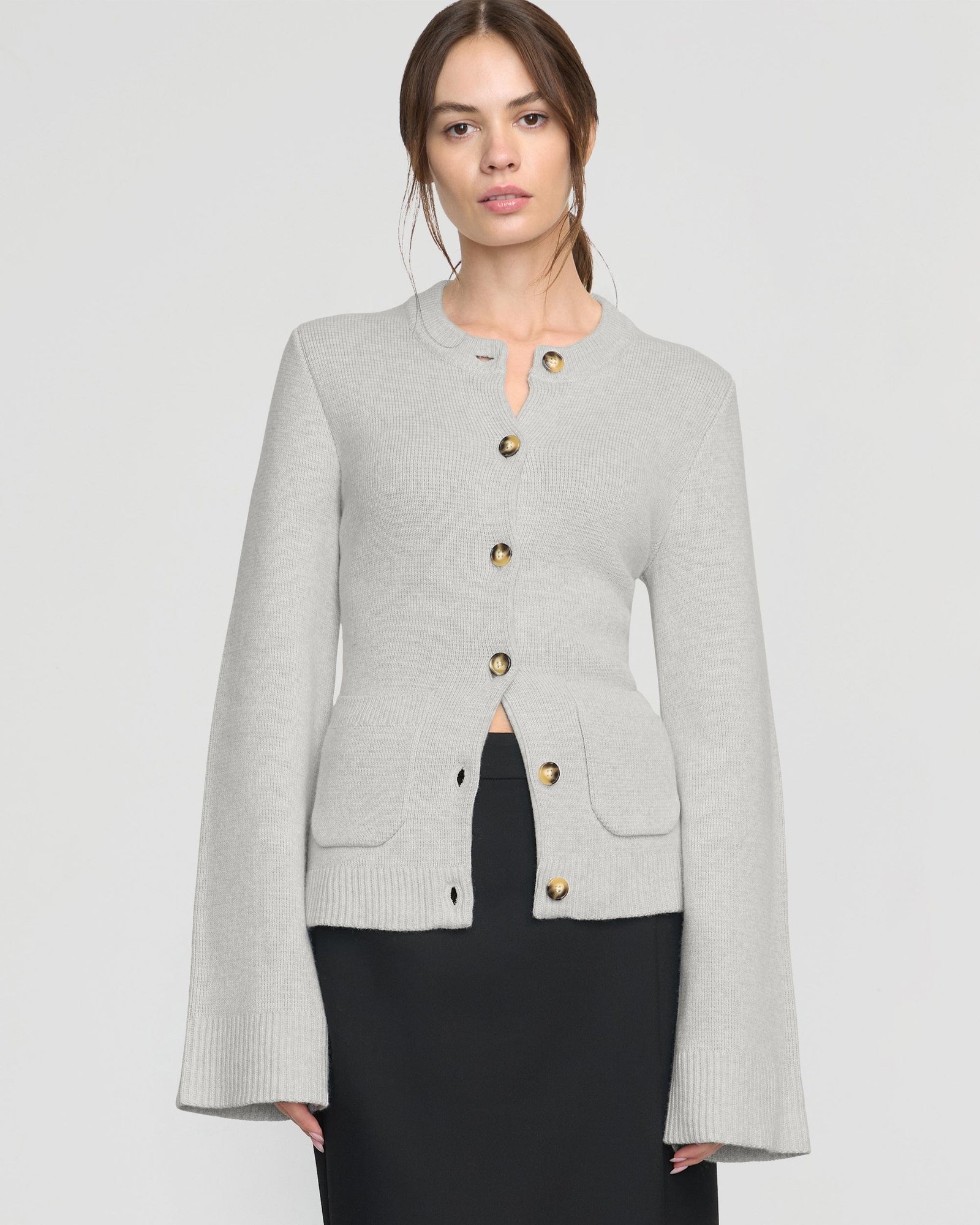 Eames Organic Cotton-Wool Button Cardigan