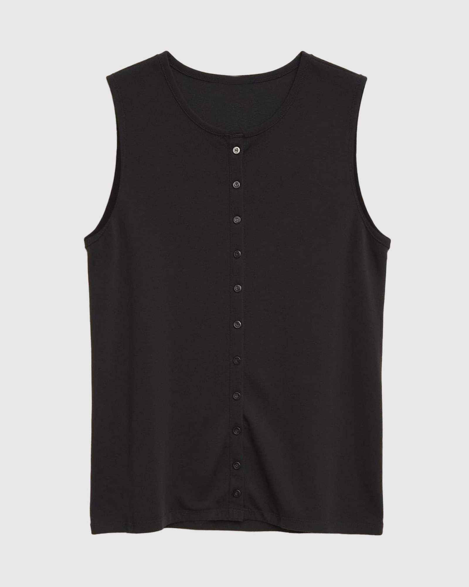 Elith Cotton-Linen Button Knit Vest