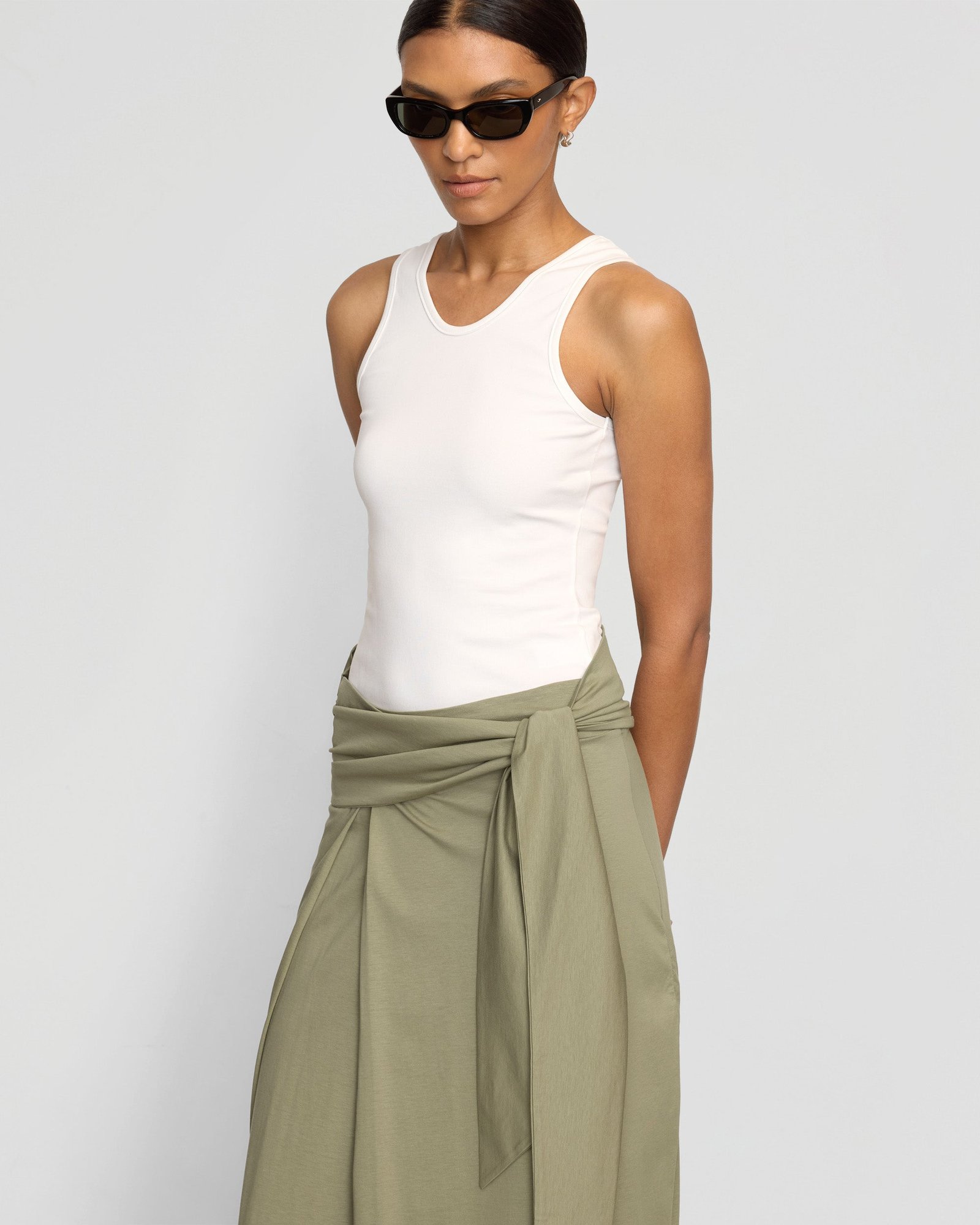 Elke Tie-Waist Maxi Skirt