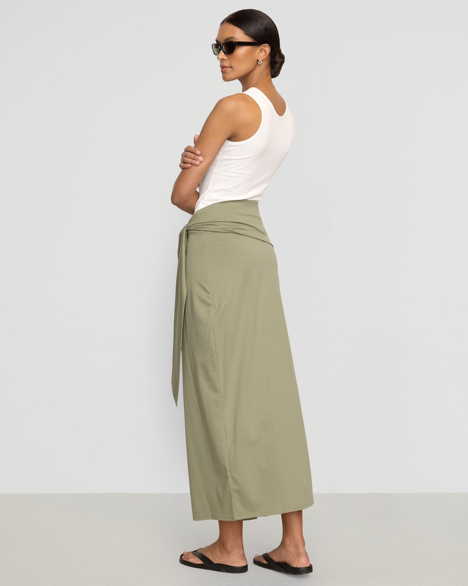 Elke Tie-Waist Maxi Skirt