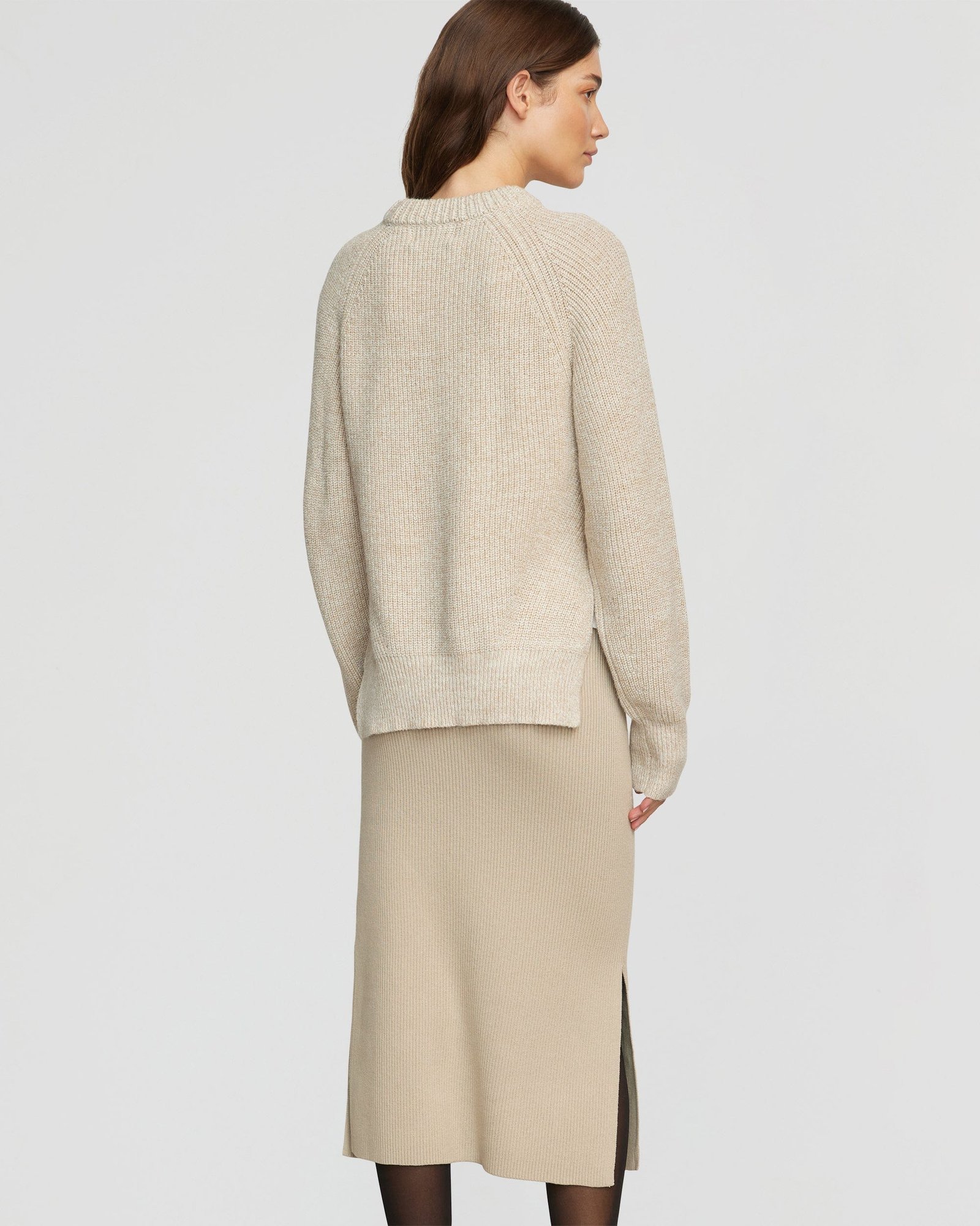 Faustine Cotton Ribbed Skirt