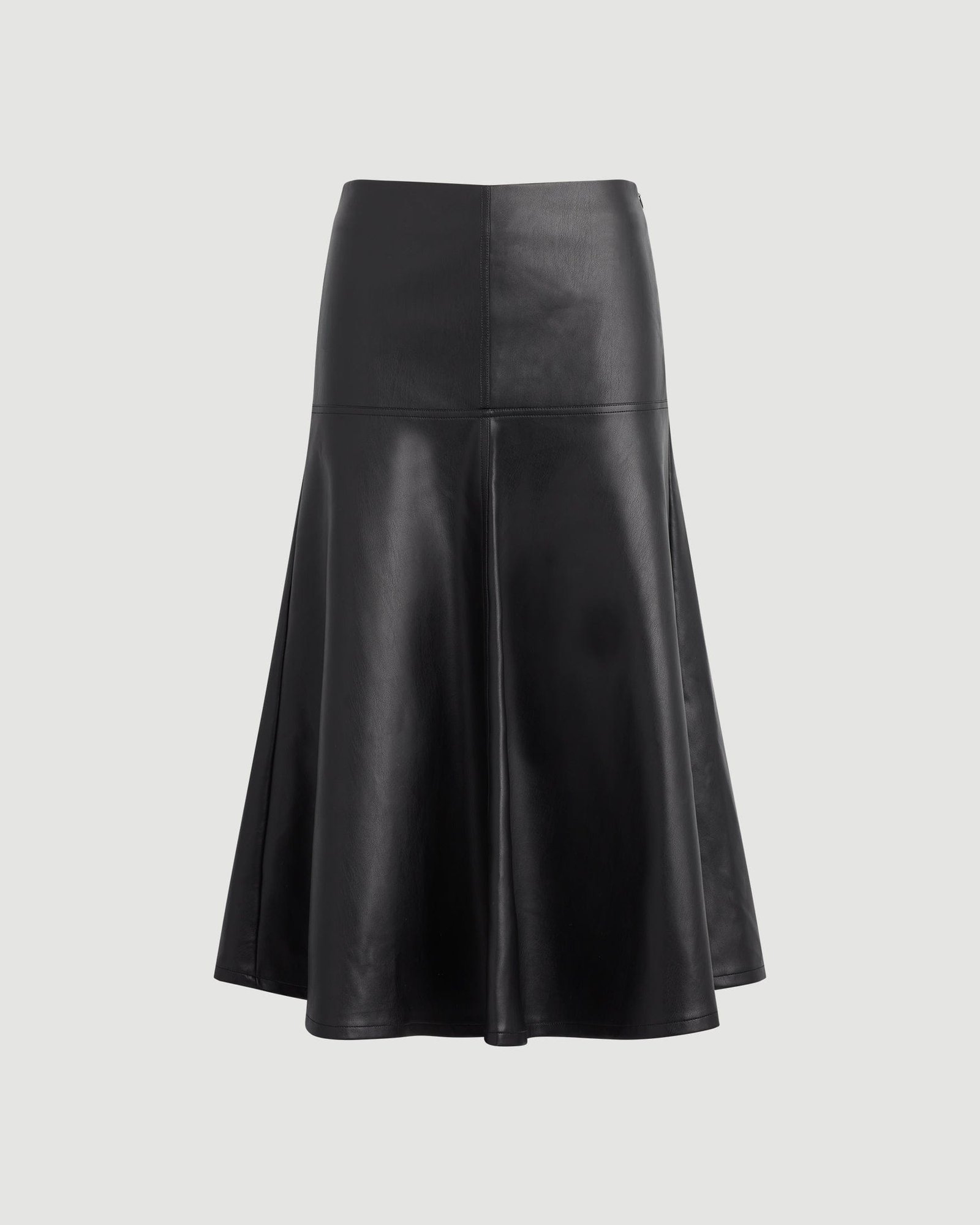 Harley A-Line Vegan Leather Skirt (Petite)