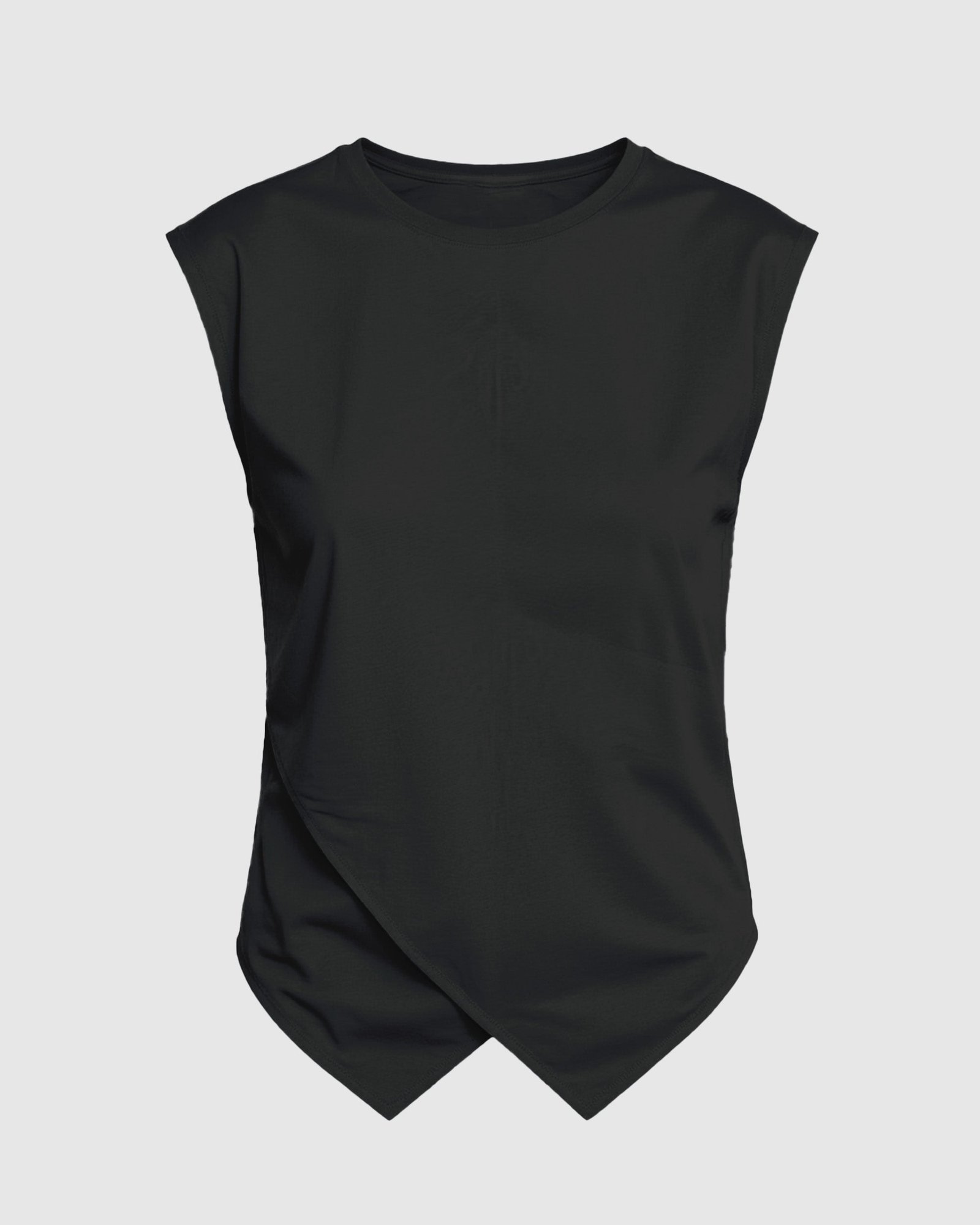 Janelle Front-Wrap Jersey Tee