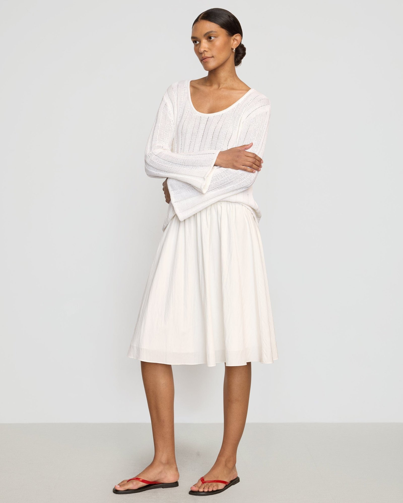 Leah Ribbed Scoop-Neck Sweater