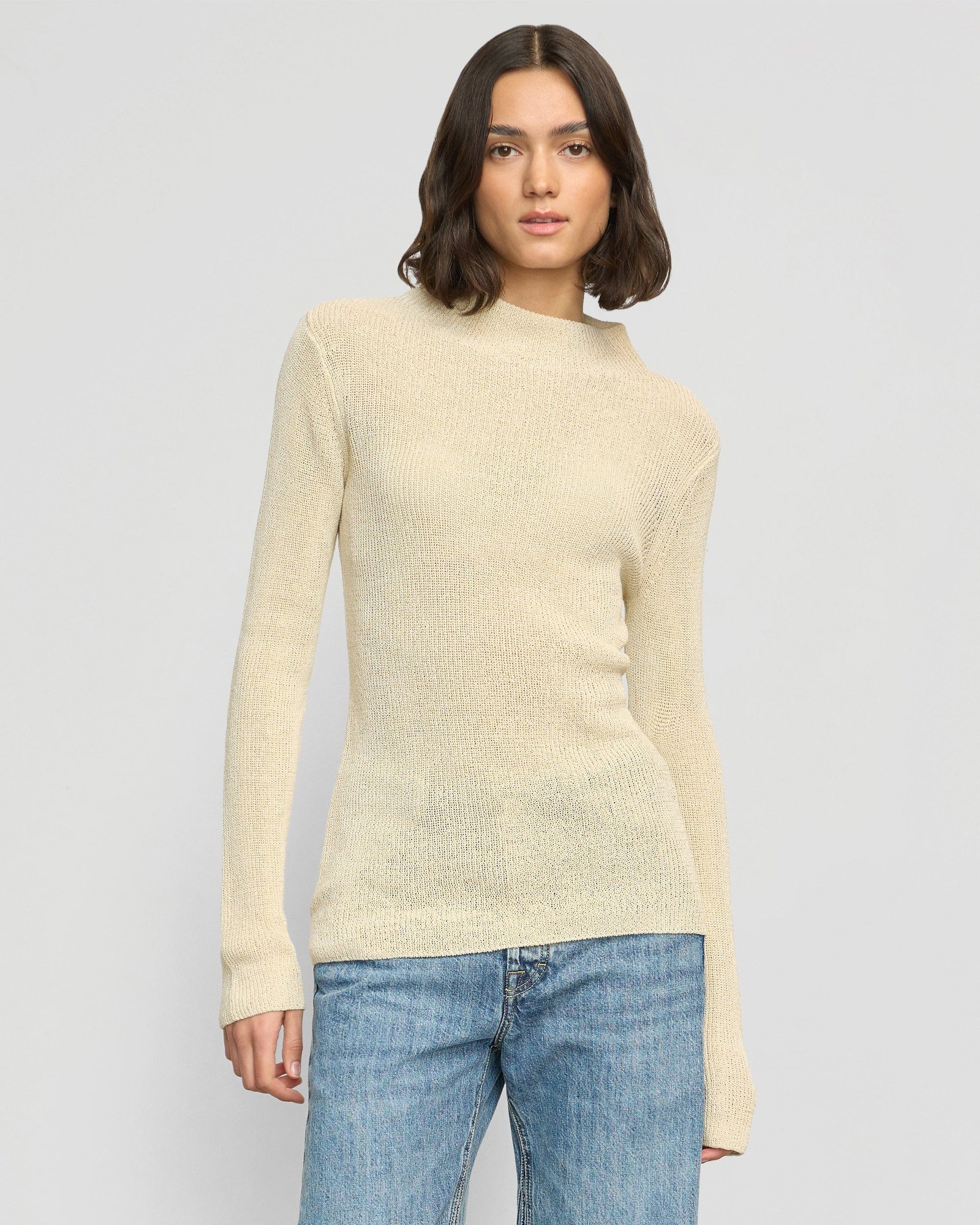 Lynne Slim Semi-Sheer Sweater