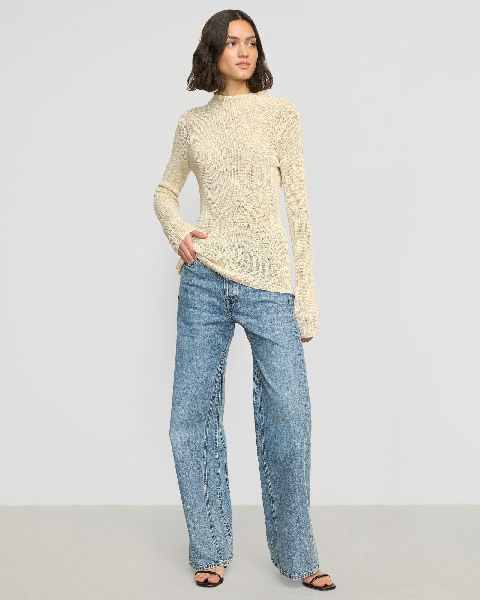 Lynne Slim Semi-Sheer Sweater