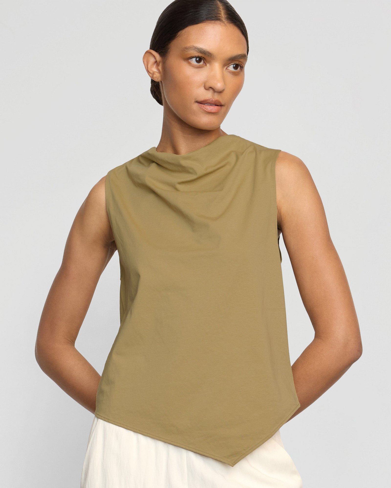 Marjorie Asymmetric-Hem Tee