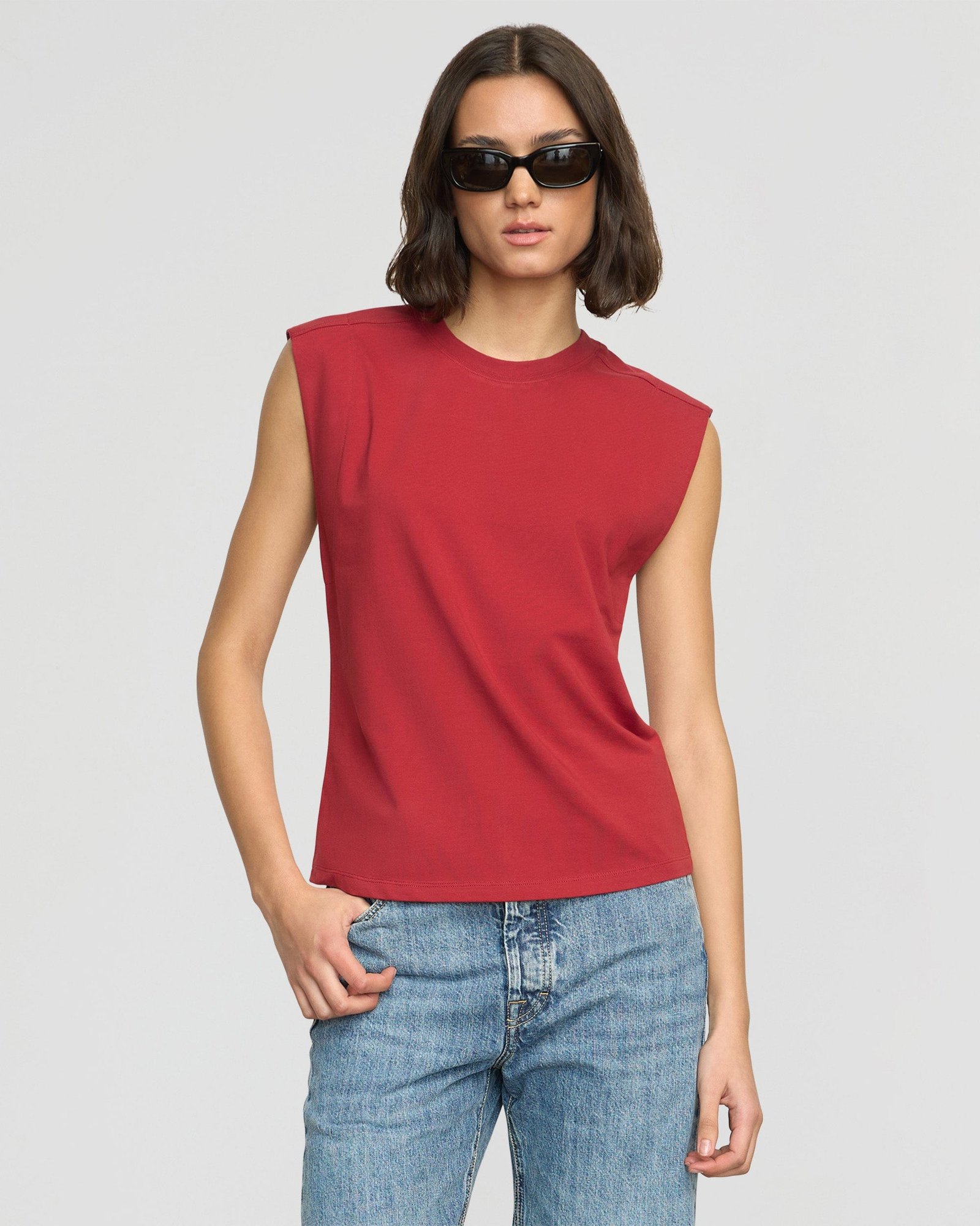 Nana Organic Cotton Structured-Shoulder Tee