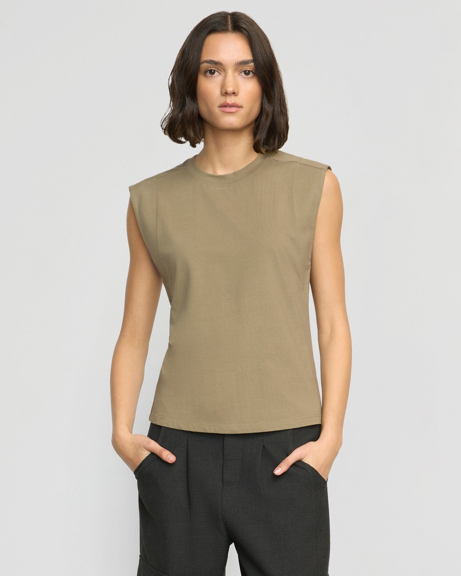 Nana Organic Cotton Structured-Shoulder Tee