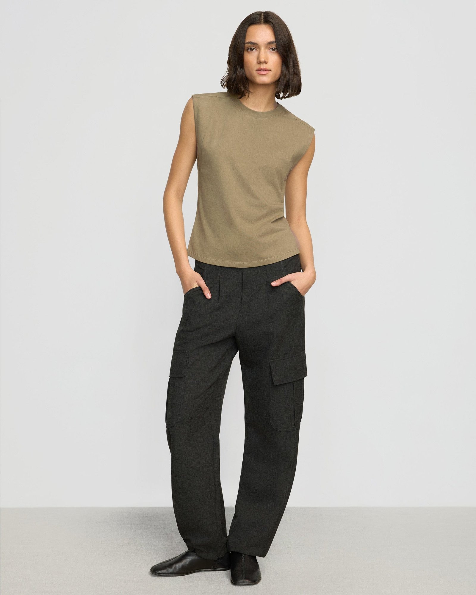 Nana Organic Cotton Structured-Shoulder Tee
