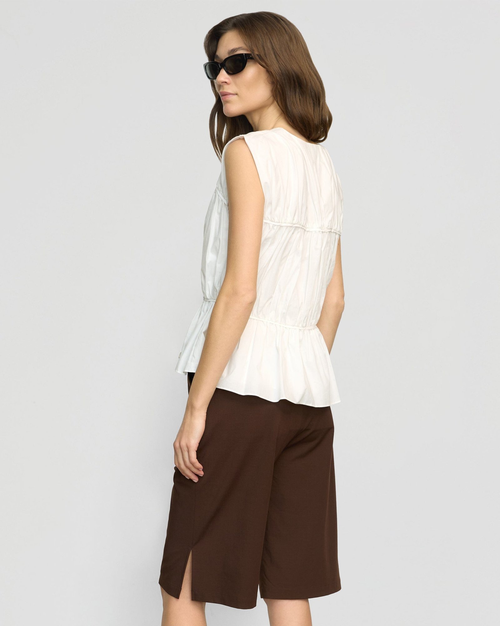 Neha Tie-Front Organic Cotton Blouse