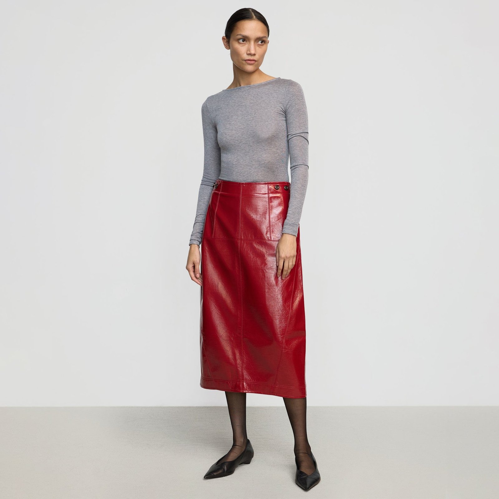 pepper-vegan-patent-leather-skirt-crimson-0
