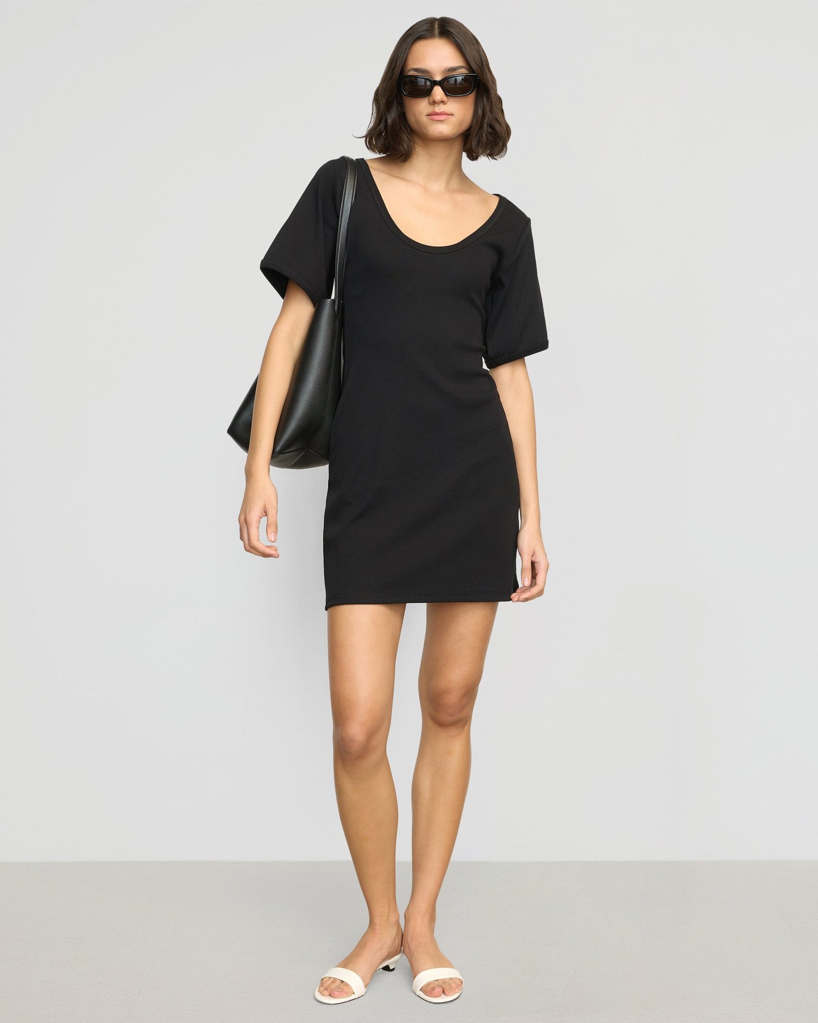 Rae Sculpted Scoop-Neck Mini Dress