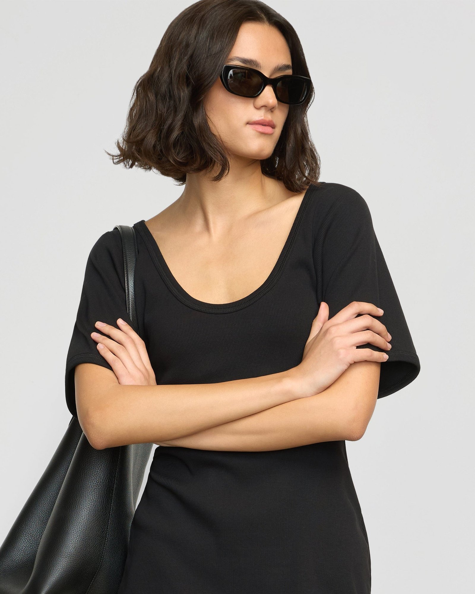 Rae Sculpted Scoop-Neck Mini Dress