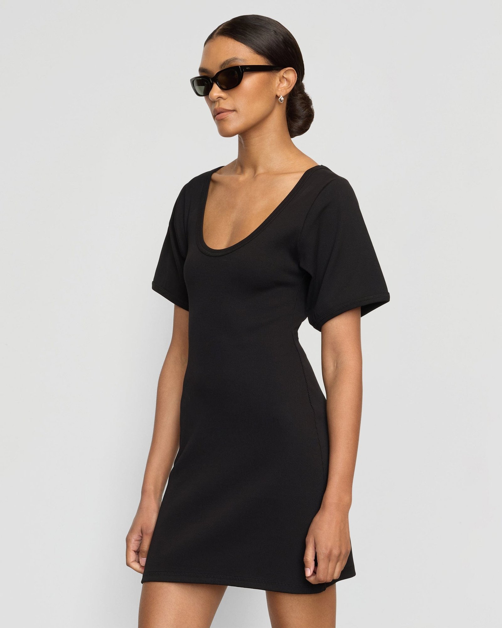 Rae Sculpted Scoop-Neck Mini Dress
