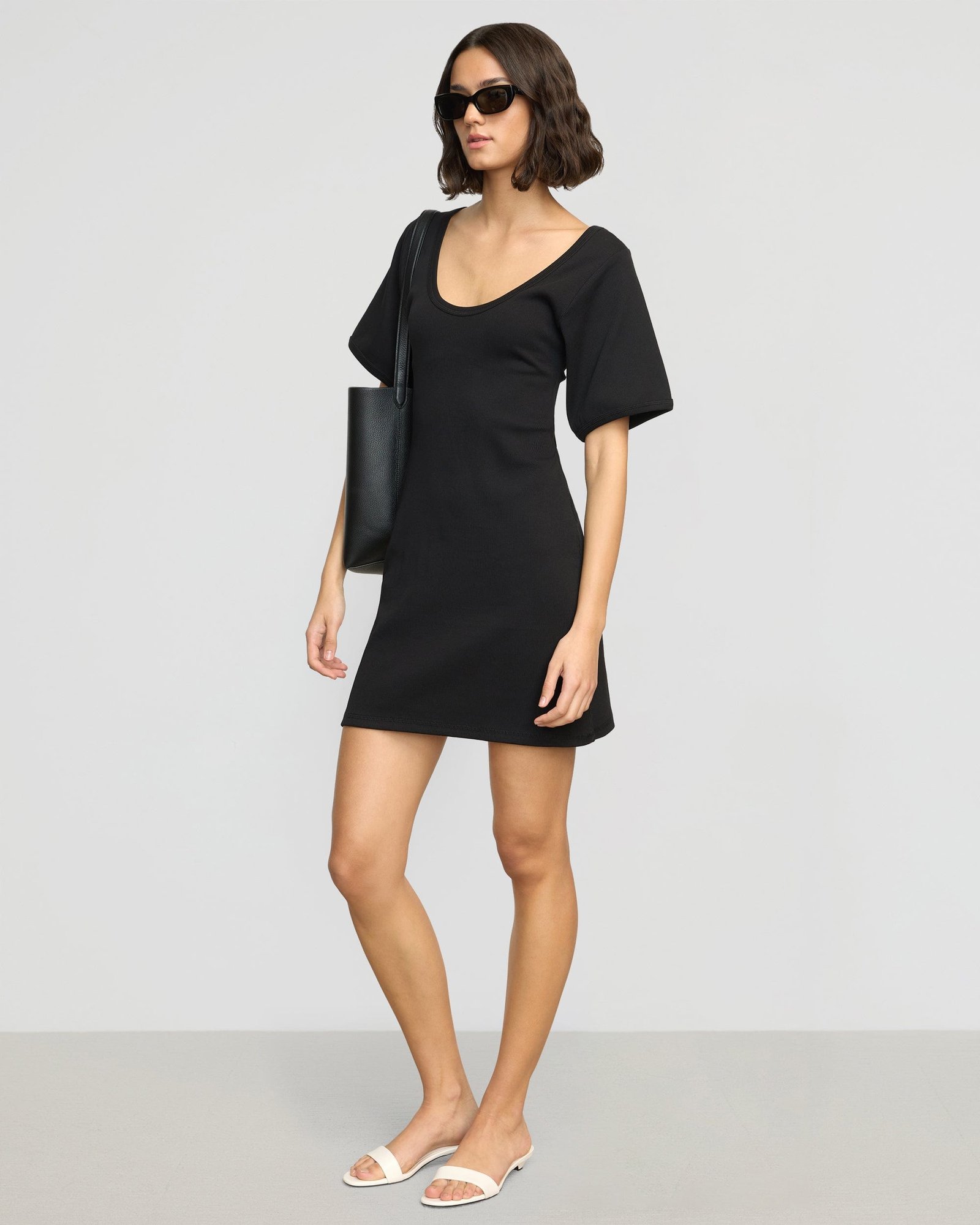 Rae Sculpted Scoop-Neck Mini Dress