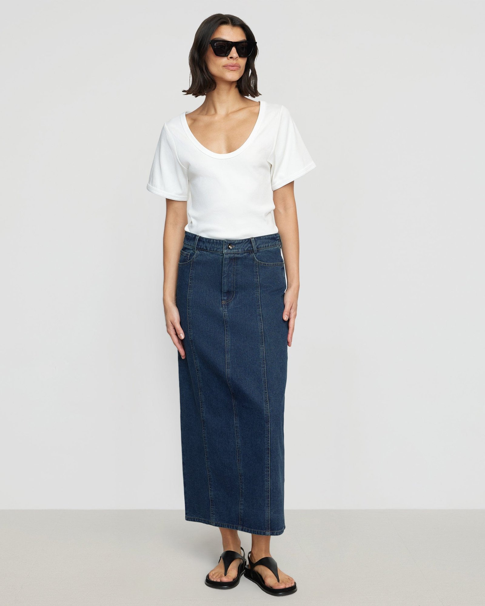 Riley Denim Maxi Skirt