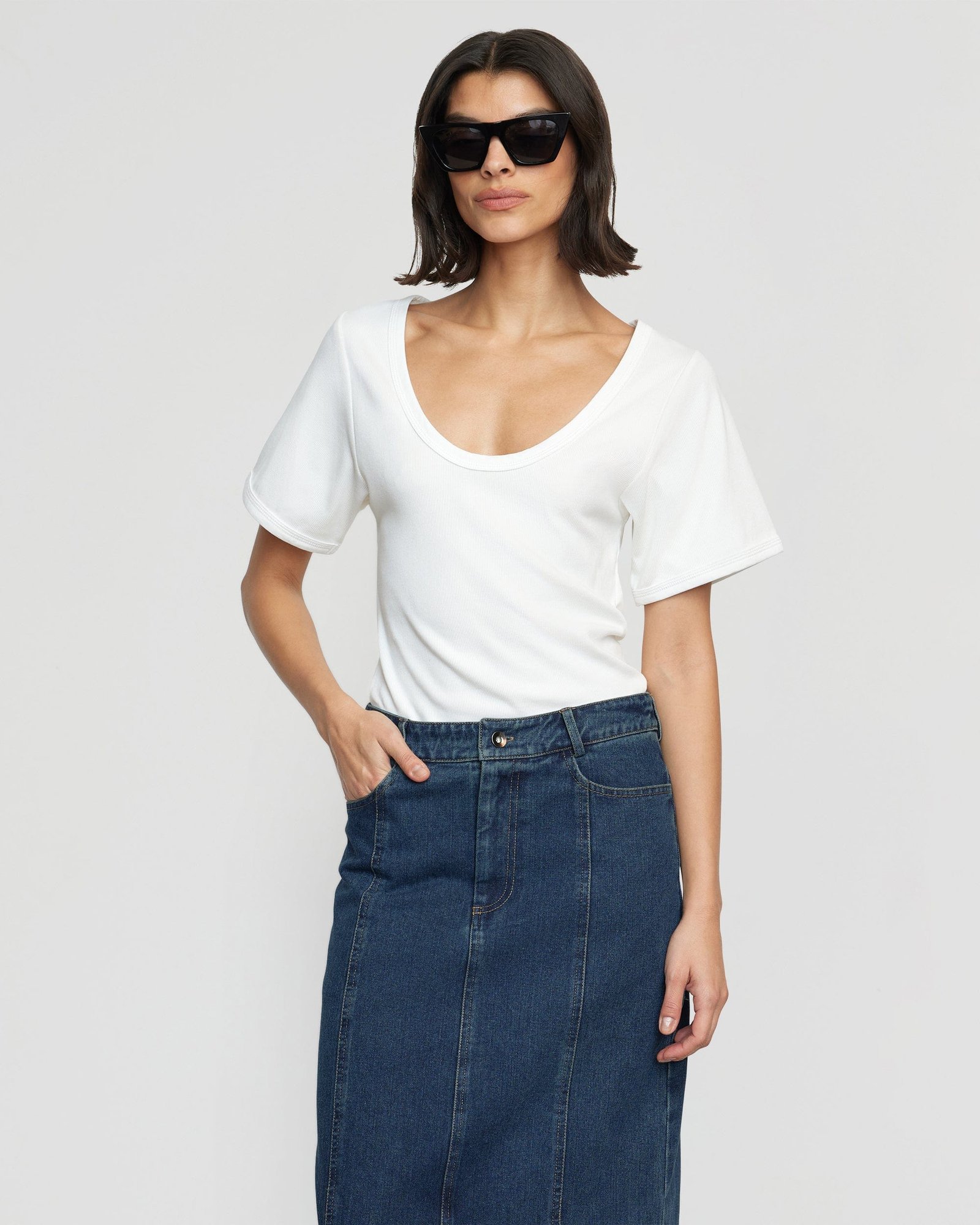 Riley Denim Maxi Skirt