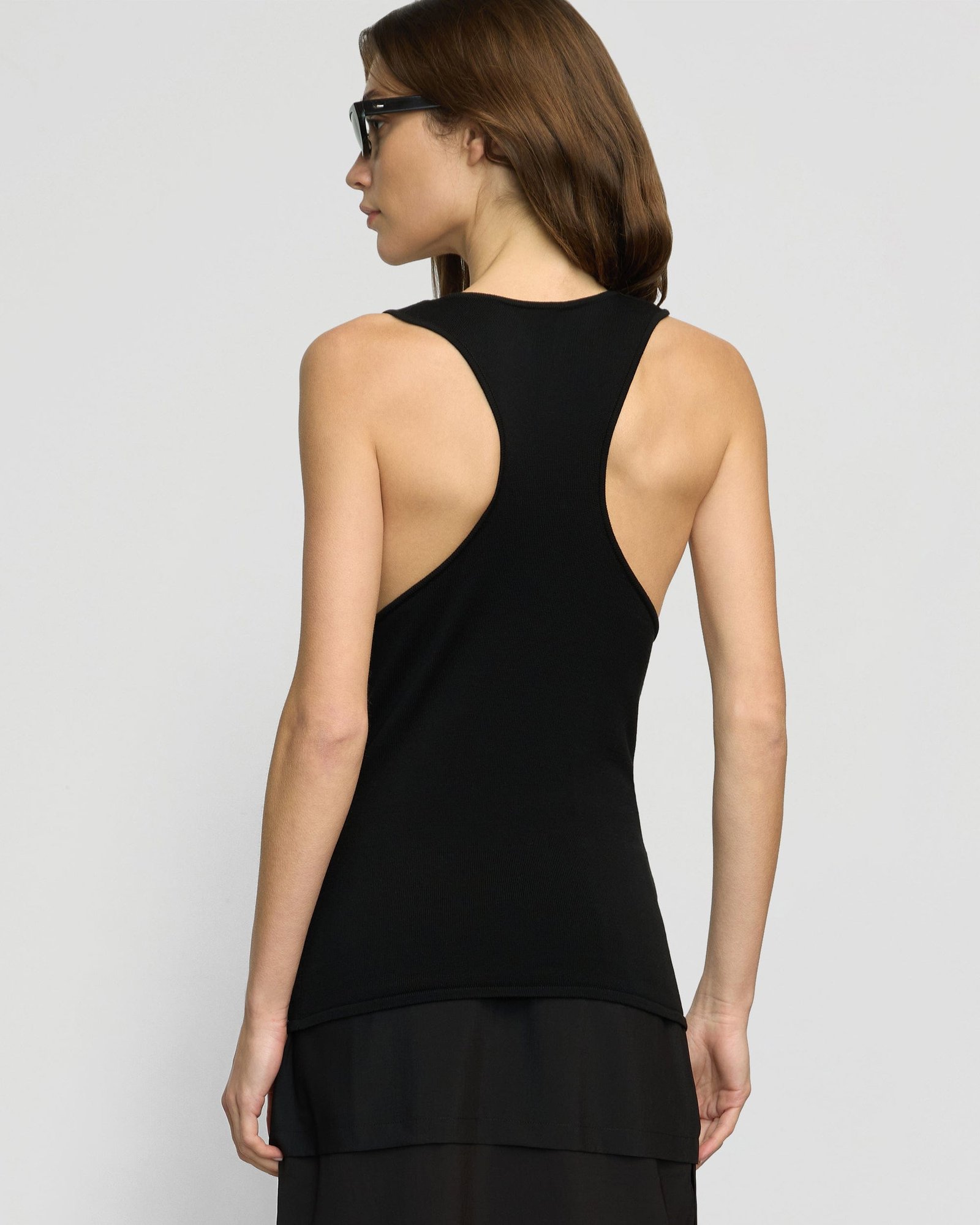 Valerie Cowl-Neck Racerback Knit Top